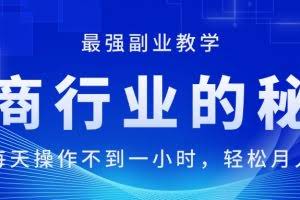 （11427期）电商行业的秘密，新手每天操作不到一小时，月入过万轻轻松松