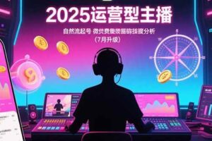 （15508期）2025运营型主播：自然流起号，微付费投放技巧，罗盘数据深度解析(7月更新)