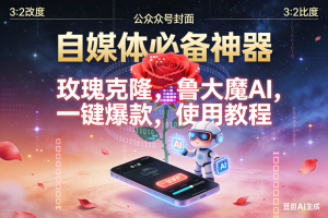 （16912期）玫瑰克隆神器，鲁大魔，ai，自媒体必备软件，一键爆款工具，详细教程